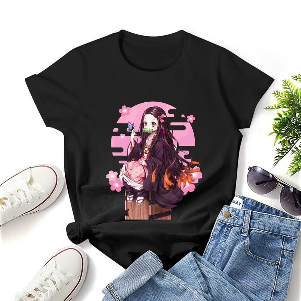 T-Shirt Nezuko Kawaii – Demon Slayer | Coupe Unisexe